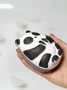 Бомбочка для ванны Boom Shop «Пандочка», черно-белая