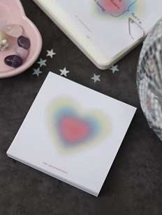 Бумага для записей «Pink aura heart»