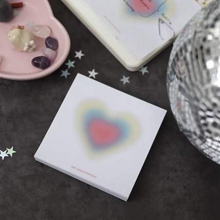 Бумага для записей «Pink aura heart», фото 1.