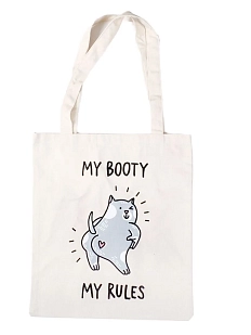 Сумка шоппер «My booty my rules», белый