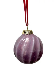 Ёлочная игрушка ручной работы «Сиреневый шар», 5 см