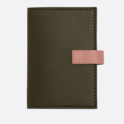 Обложка органайзер для документов с ремешком Kokosina bags, искусственная, хаки, фото 3.