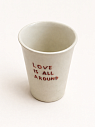 Стакан ручной работы «Love is all around», полуфарфор, 200 мл, превью фото 3