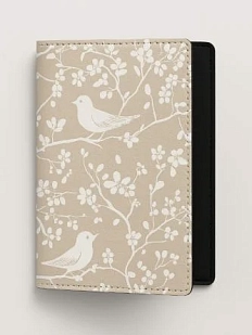 Обложка на паспорт DARI DARI «Птички на бежевом фоне», искусственная кожа