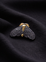 Брошь ручной работы Bulygin «Моль», фарфор, чёрно-золотистая, превью фото 4