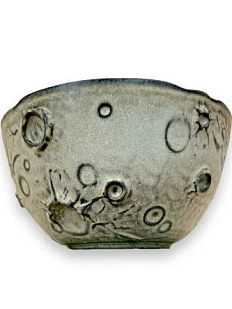 Пиала ручной работы «Луна», серая, керамика