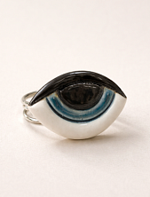 Кольцо ручной работы КерамЕлКа «Глаз зеленый», керамика