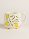 Кружка ручной работы круглая «Лимоны», керамика 400 мл, превью фото 1