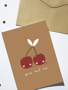 Открытка DARI DARI «Вишенки you and me», А6