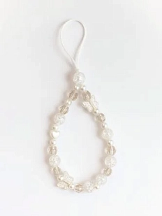 Подвеска на сумку/телефон ручной работы Джевс «Бабочки», белая