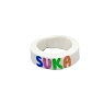 Кольцо Радость Рядом «Suka», полимерная глина, белое, превью фото 3