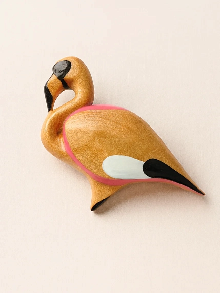 Брошь Птицы в ветвях (Free in tree) «Фламинго», дерево, фото 1.