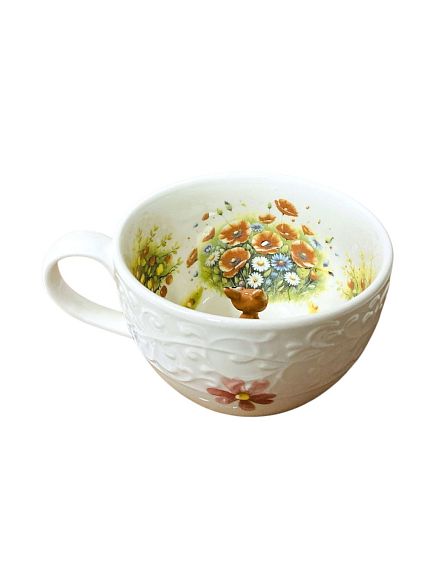 Чашка для чая ручной работы с фигуркой внутри Лиса, фарфор, 250 мл, фото 3.