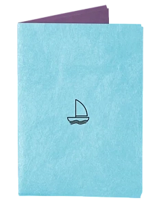 Обложка на паспорт New Wallet «New W», голубая