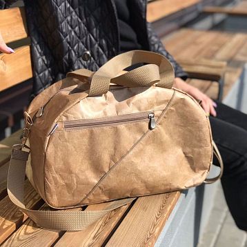 Сумка Ranzel Bags «Hunty Kraft», крафт, тайвек, бежевая, фото 1.
