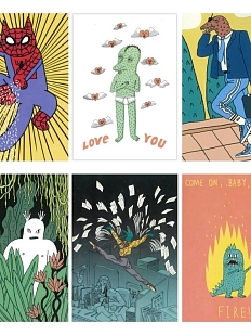 Набор авторских открыток «Звери», Валя Карнавалова