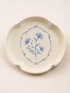 Тарелка ручной работы Домик на дереве «Цветок», керамика, 15 см