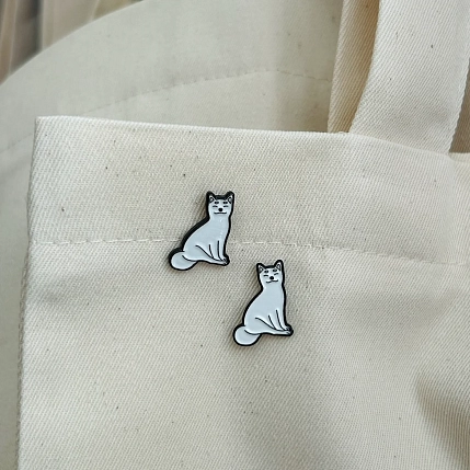 Металлический значок DARI DARI «Белая сиба-ину», 20 мм, фото 5.