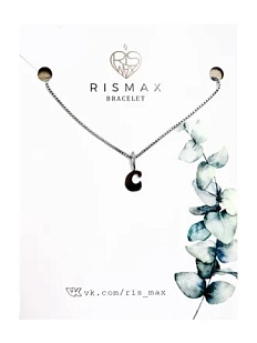 Подвеска ручной работы на цепочке с bubble буквой C, нержавеющая сталь