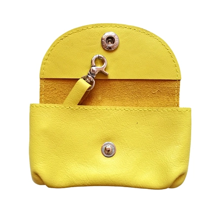 Ключница ручной работы, Kokosina bags, натуральная кожа, жёлтый, фото 2.