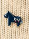 Брошь ручной работы Лошадка в пончо, синяя, керамика, превью фото 2