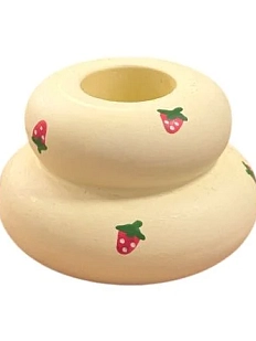 Подсвечник ручной работы роспись ягодка «Кнопочка», жёлтый