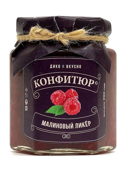 Конфитюр Дико Вкусно «Малиновый Ликер», 200 гр, фото 1.