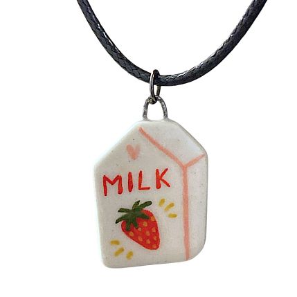 Подвеска ручной работы «Milk»‎, керамика, фото 1.
