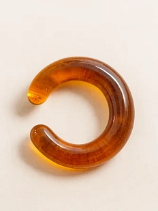 Кафф Лампджой глянцевый, стекло, тёмно-медовый прозрачный