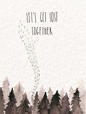 Открытка ЙЕТТИ «Let's get lost together», белая, А6