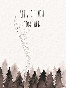 Открытка «Let's get lost together»