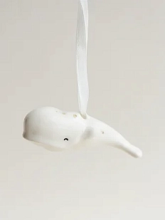 Игрушка на ёлку «Кашалот», фарфор