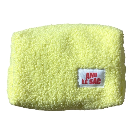 Косметичка ручной работы АМИ (Ami lé sac) «Moyen», жёлтый барашек, фото 1.