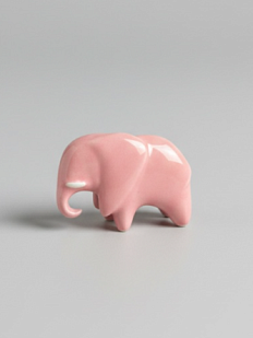 Брошь керамическая «Розовый слон»