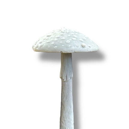 Свеча «Гриб Мухомор» серого цвета, фото 2.