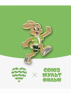 Металлический значок Heart of Moscow «Заяц» серия Союзмультфильм