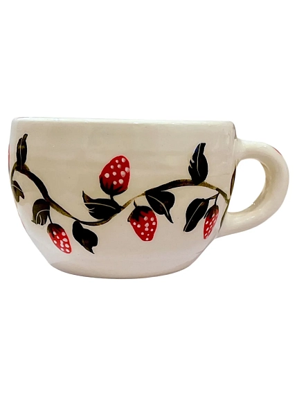 Кружка ручной работы Татко керамика «Клубника», керамика, 300 мл, фото 1.