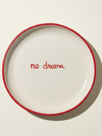 Тарелка ручной работы Йеллоускуп «No drama», керамика, 15 см, фото 1.