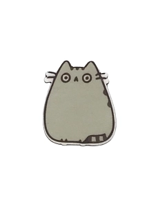 Брошь «Кот Пушин», серый, OKPODOLINS
