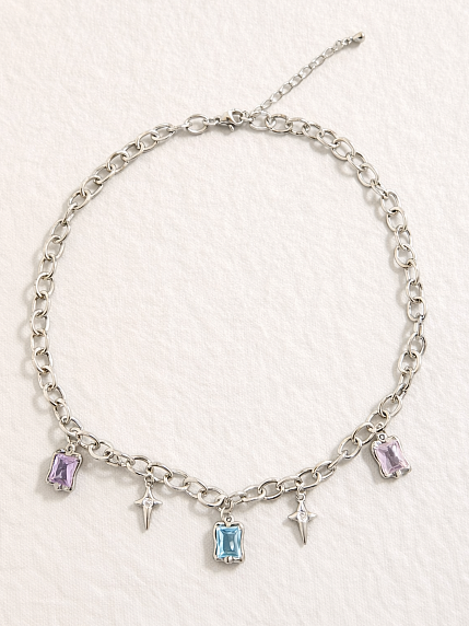 Цепь с подвеской со звездами и камнями Migette, фото 1.