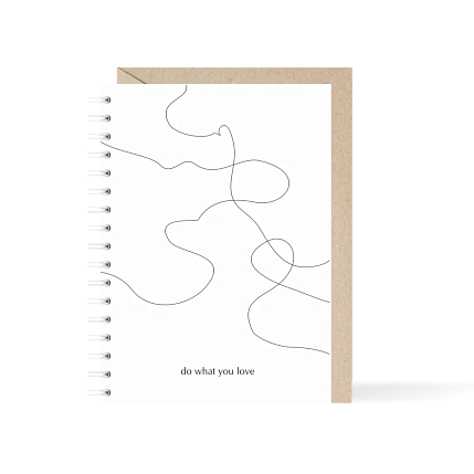 Блокнот на пружине Mitrozhe «Do what you love», А6, 50 листов, белый, фото 1.