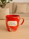 Кружка ручной работы Тата вытворяет/NF ceramics «Я делаю достаточно», красная, керамика, 400 мл, превью фото 2