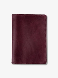 Обложка на паспорт Адрика.студио, бургунди, натуральная кожа