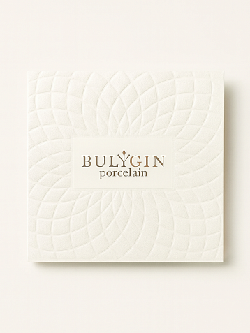 Игрушка новогодняя Фарфор Булыгина Bulygin «Снежинка», бело-золотистая, фото 6.