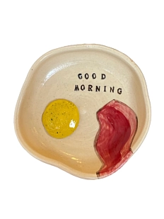 Тарелка ручной работы Good Morning, керамика, 15,5 см
