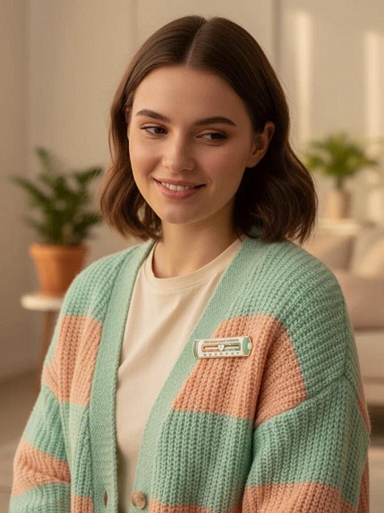 Металлический пин WAF WAF «Социальная батарейка», светлый, фото 3.