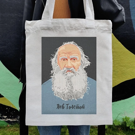 Сумка шоппер «Толстой», белый, фото 3.