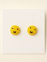 Серёжки-гвоздики «Смайлики», полимерная глина, превью фото 2