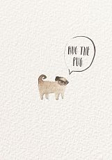 Открытка «Hug the pug!»