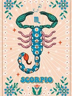 Постер интерьерный со знаком зодиака «Скорпион», А3